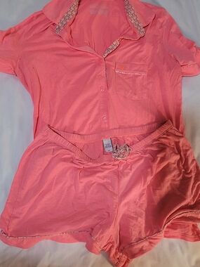 Victoria's Secret Modal Coral Pink Short Pajama Set